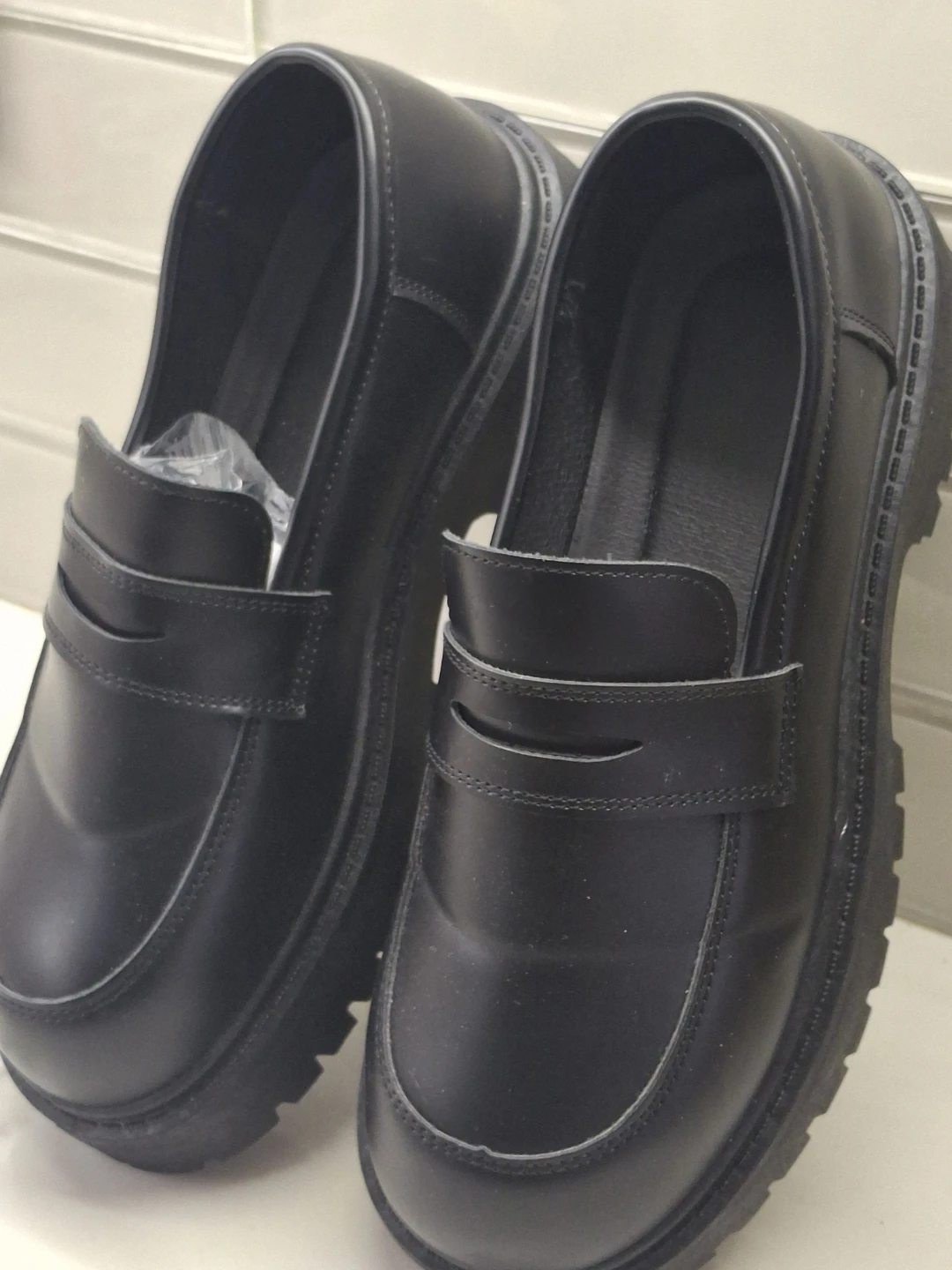 Black Chunky Platform Loafers Size 41 - photo 2