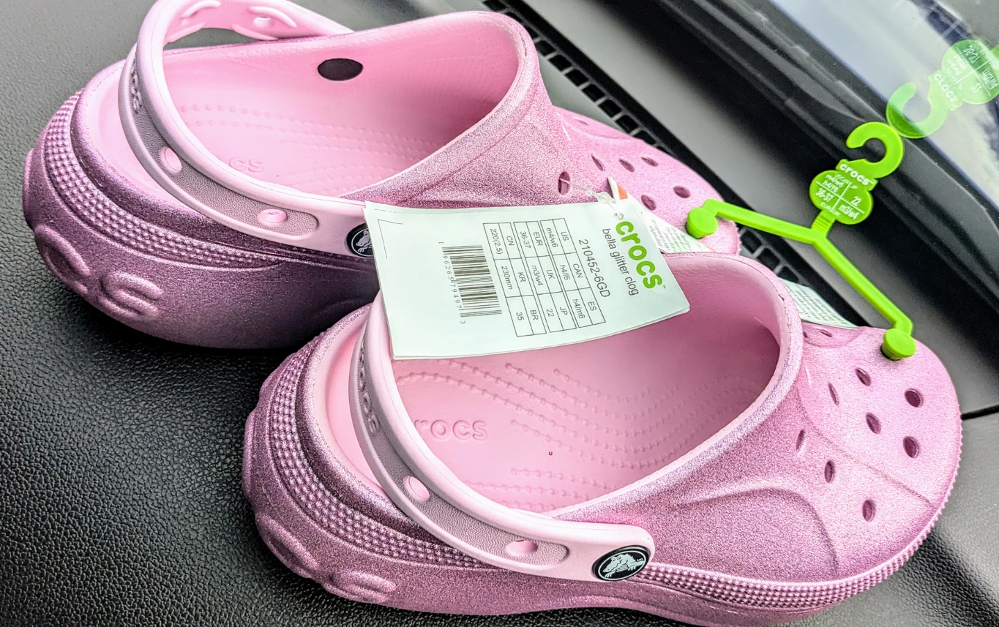 Crocs Classic Glitter Clog Shoes Size 6W US - photo 2