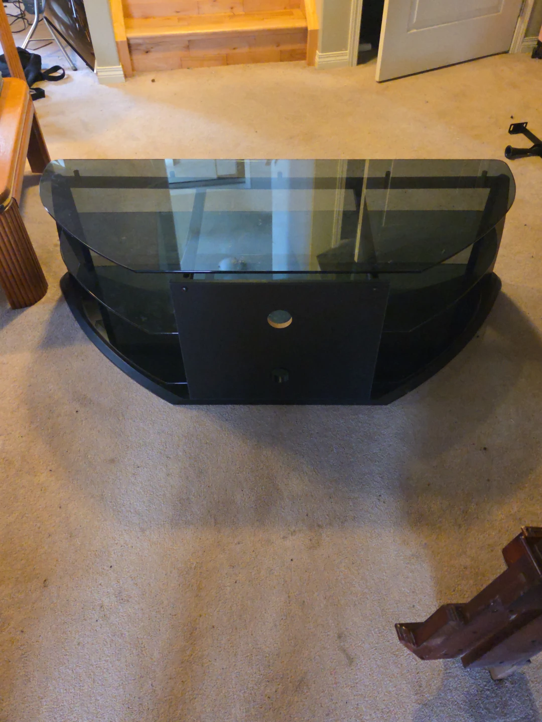 Black Glass TV Stand - photo 3
