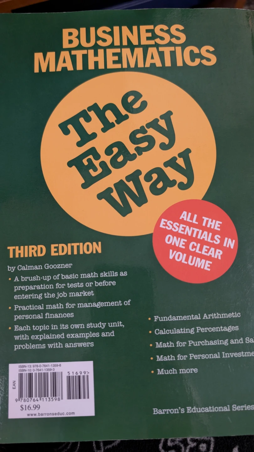 Business Mathematics: The Easy Way - Third Edition Textbook - photo 2