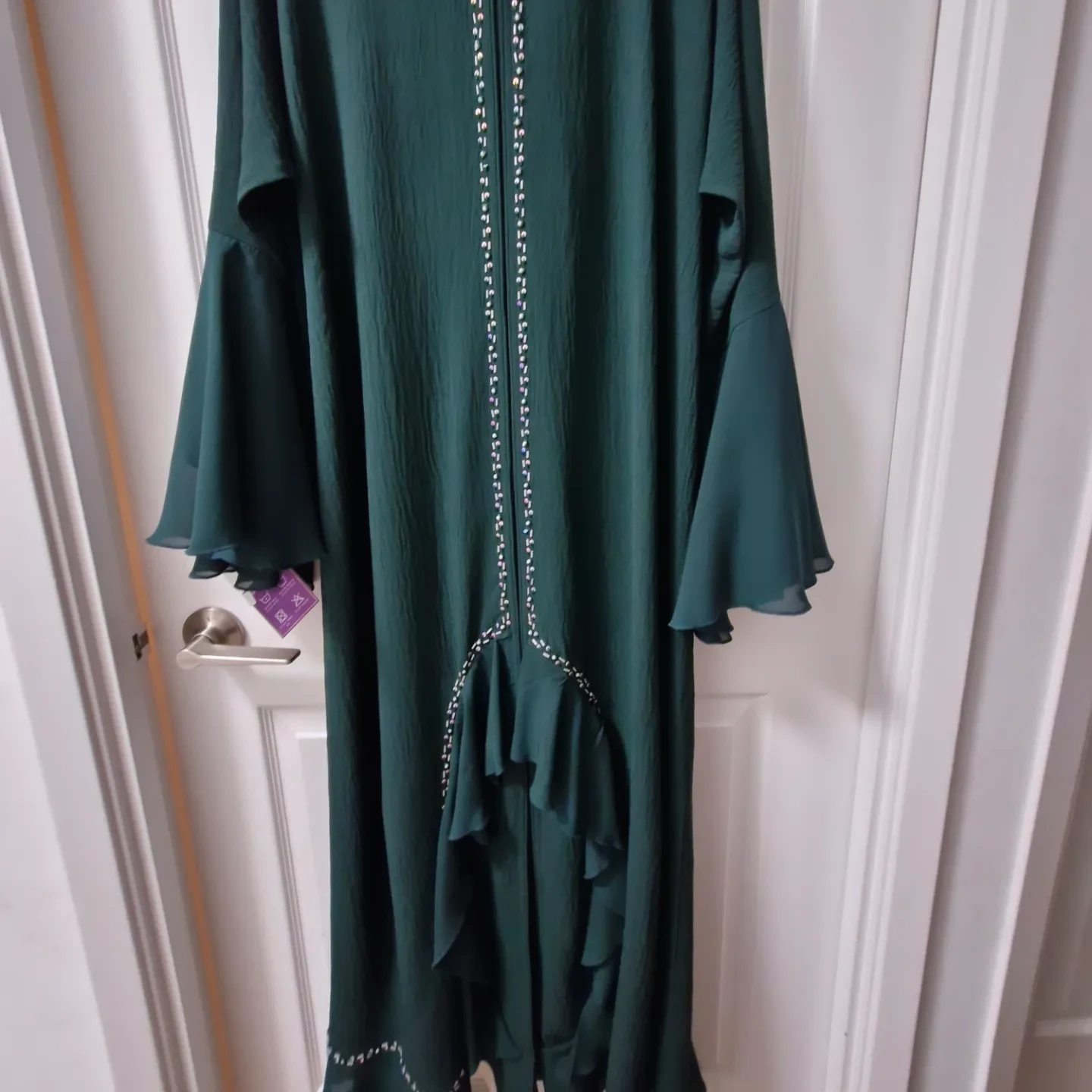 Women's Green Embellished Abaya