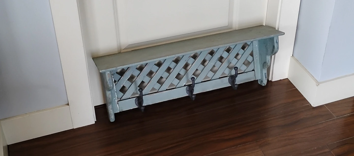 Antique Hand Crafted Solid Wood Shelf