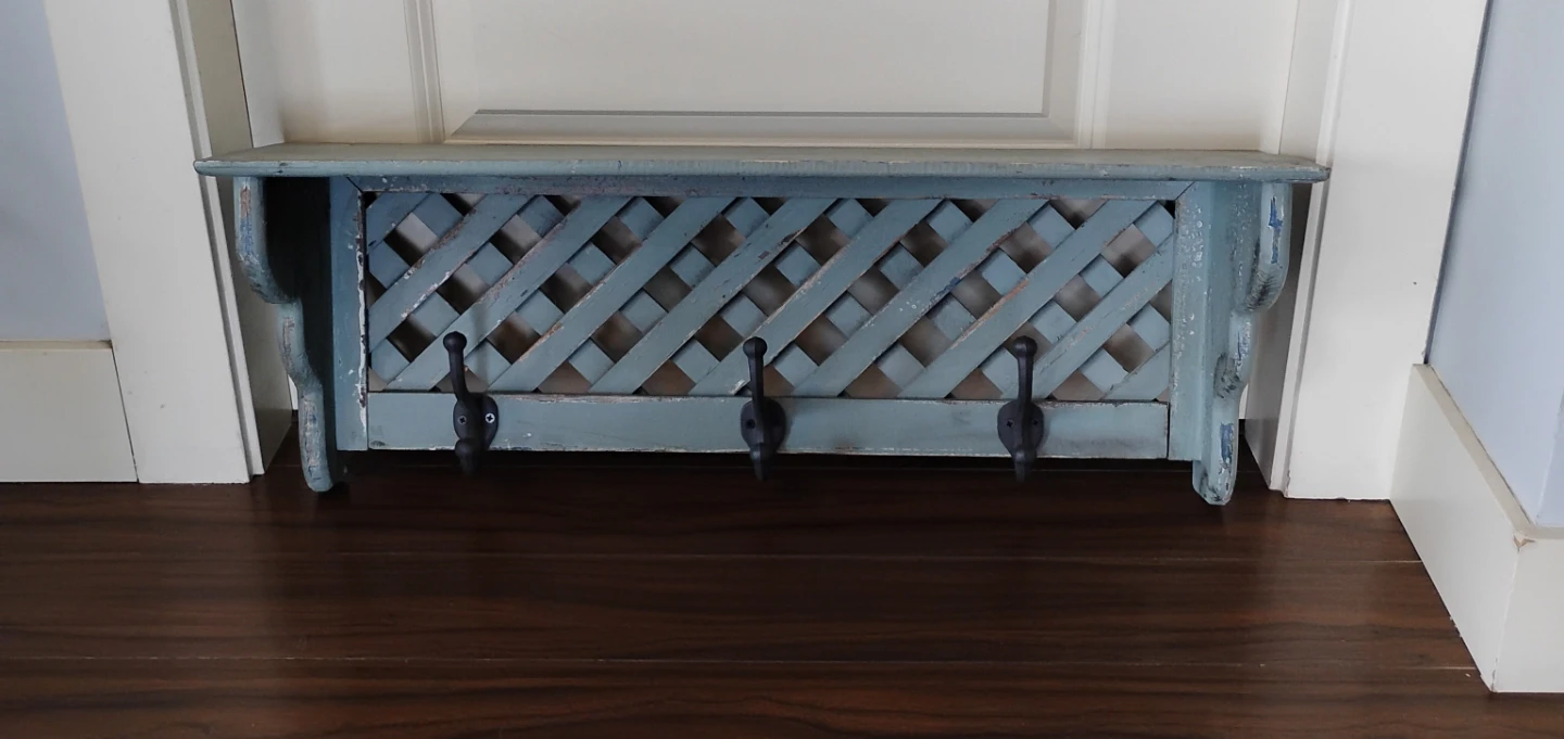 Antique Hand Crafted Solid Wood Shelf - photo 4