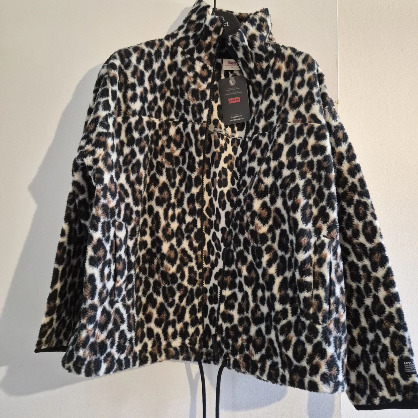 Levi's Leopard Print Soft shell Fleece Jacket XS