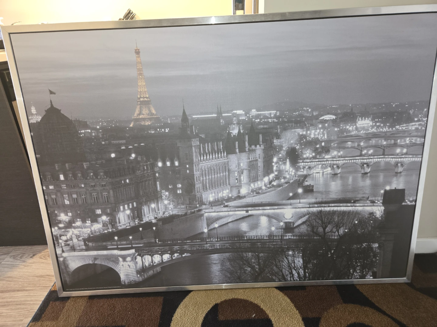 Framed Paris Skyline Wall Art