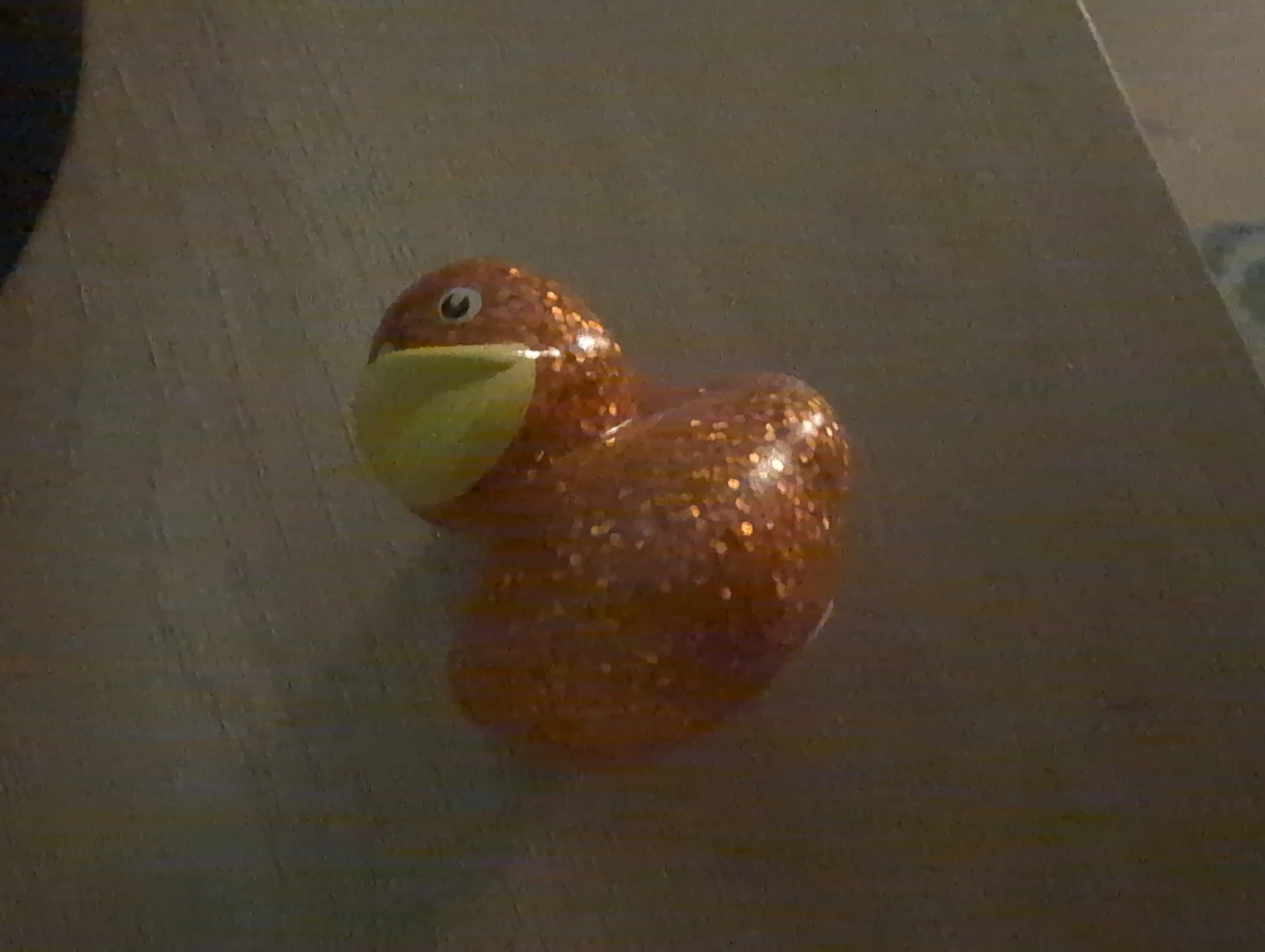 Orange Glitter Duck Bath Toy