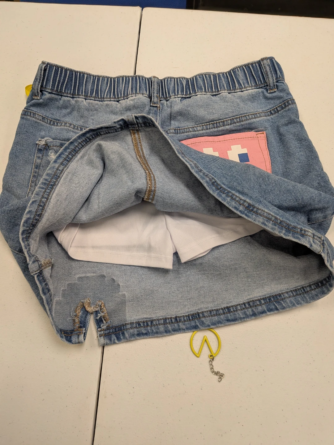 Pac-Man Justice Denim Skirt XL (16/18) Blue - photo 3