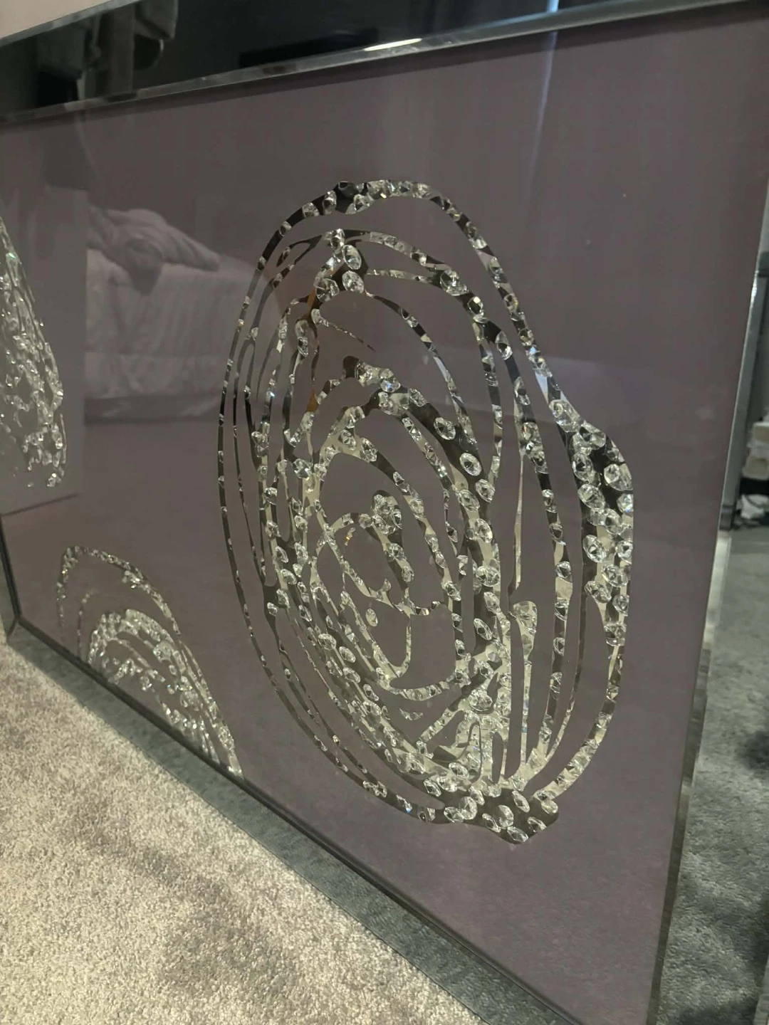 Mirrored Wall Art with Crystal Embellishments - photo 3