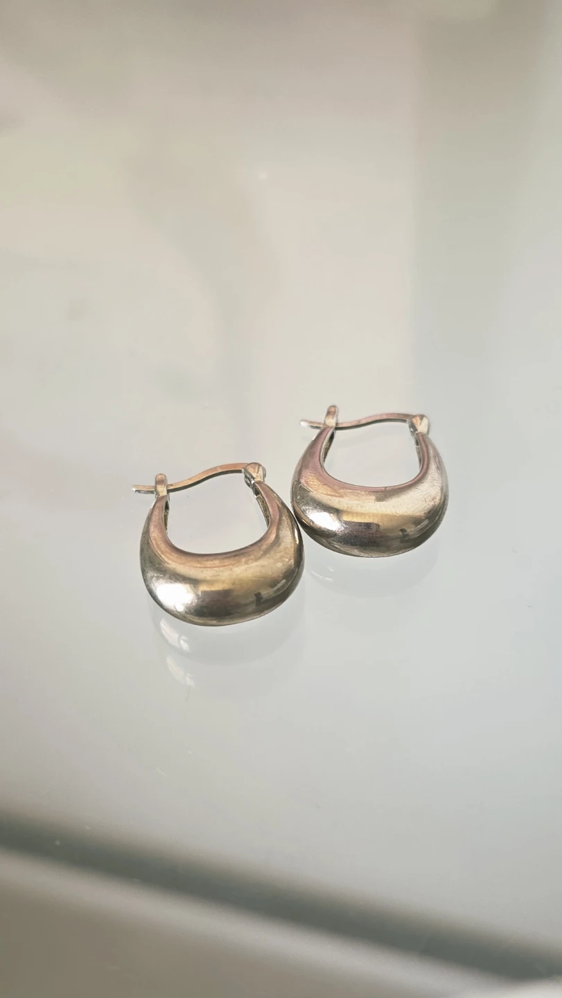 Silver Tone Hoop Earrings