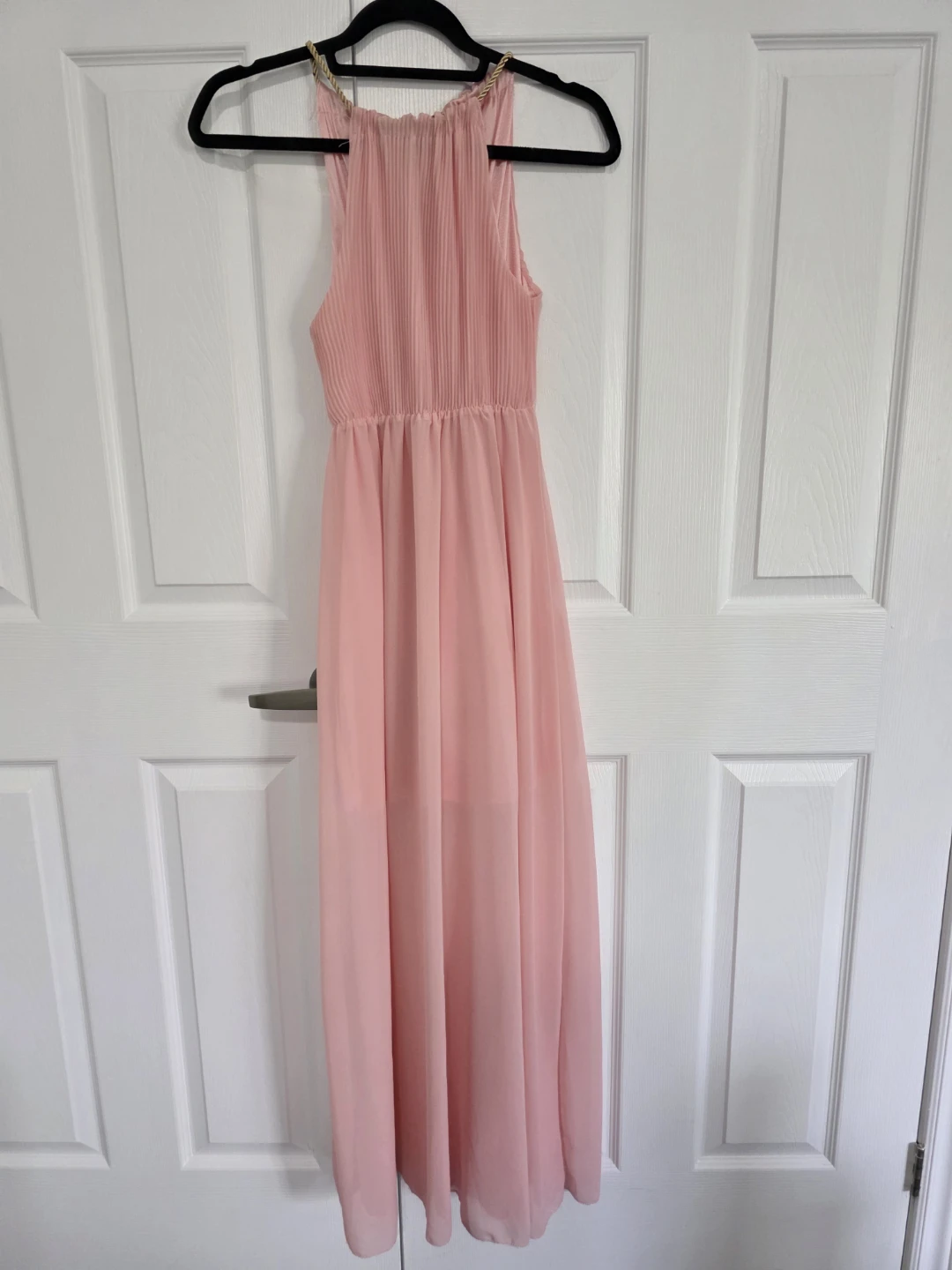 Pink Maxi Dress with Pleated Bodice - photo 2