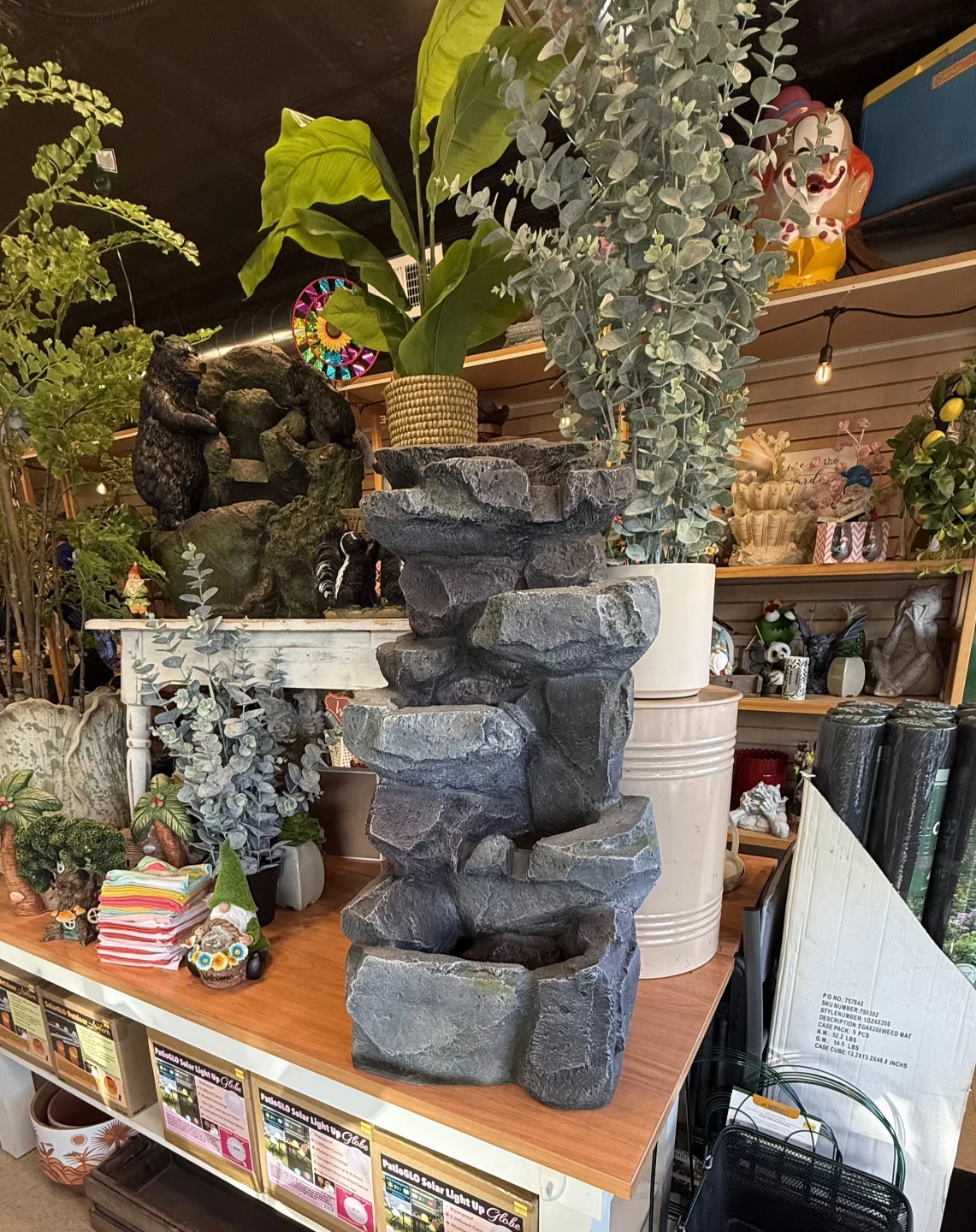 New Tiered Rock Waterfall Fountain led light's and pump included - photo 2