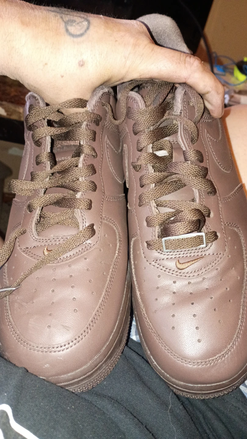 Nike Air Force 1 Low "Supreme" Brown Leather Sneakers size 11 - photo 3