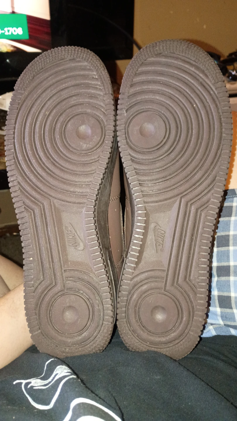 Nike Air Force 1 Low "Supreme" Brown Leather Sneakers size 11 - photo 5