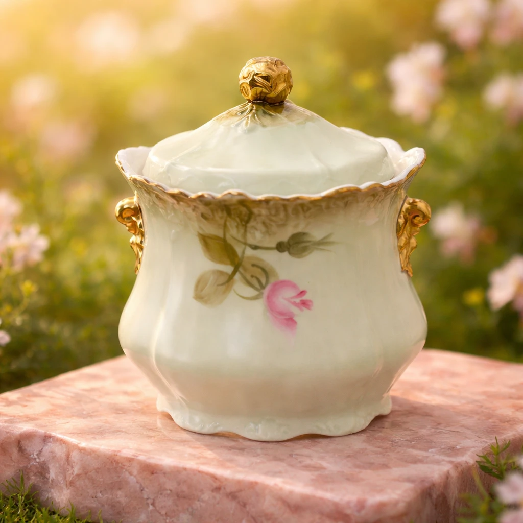 Vintage Sefton Chers Lidded Jar "Heritage Pink Rose" - photo 2
