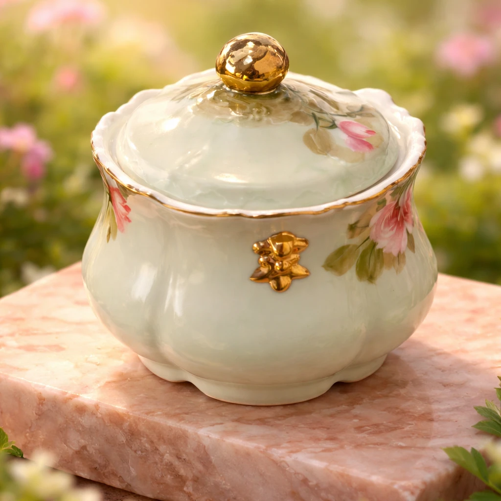 Vintage Sefton Chers Lidded Jar "Heritage Pink Rose" - photo 3