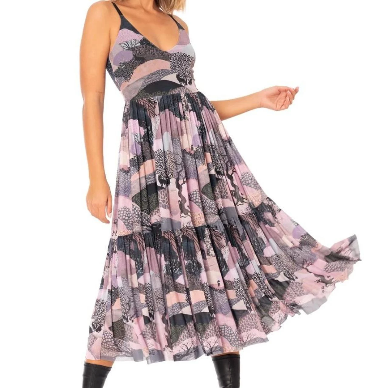 Black Milk Edge of Night Sheer Midaxi Dress  Size L