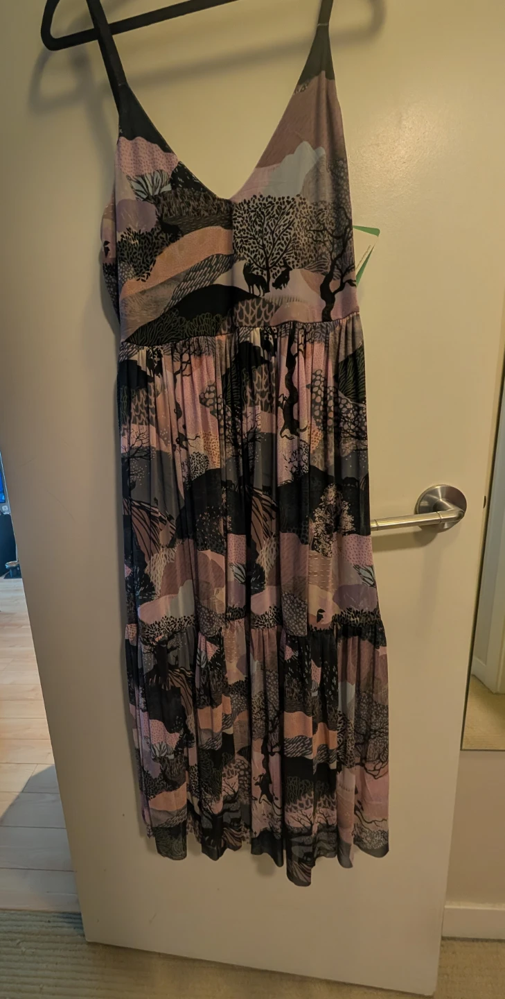 Black Milk Edge of Night Sheer Midaxi Dress  Size L - photo 4