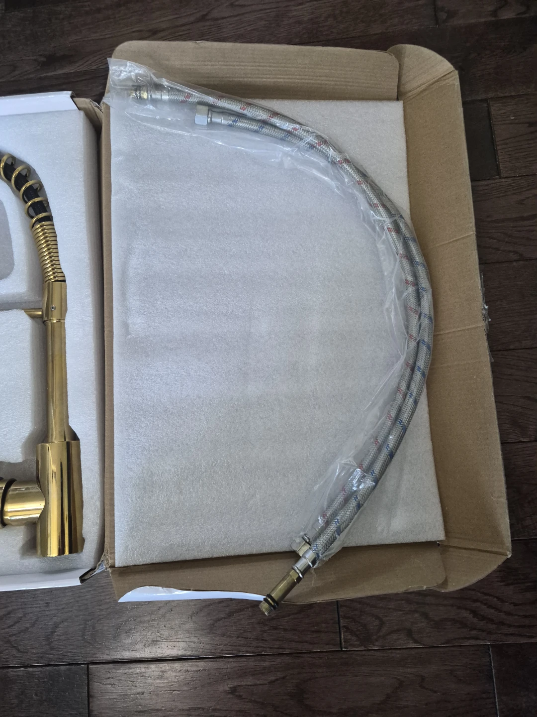 Gold Kitchen Faucet with Sprayer - photo 2