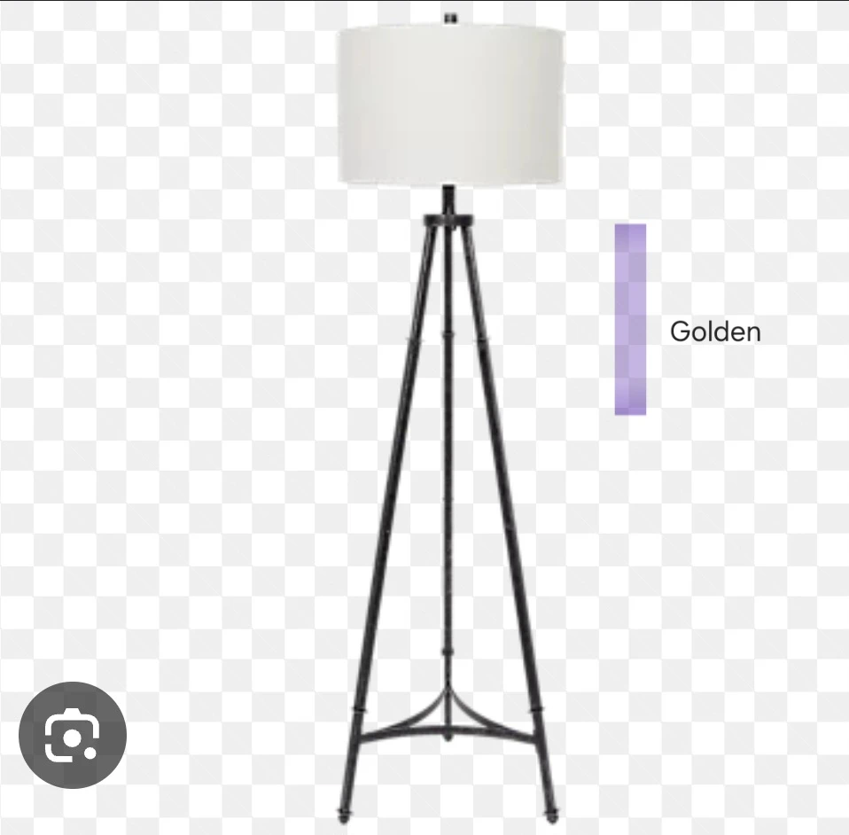 Tripod Floor Lamp with White Drum Shade - photo 2