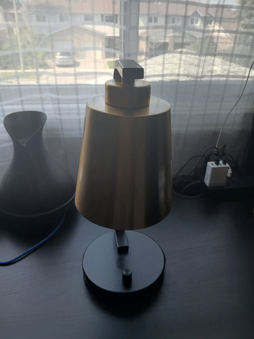 Gold Desk Lamp with USB Port