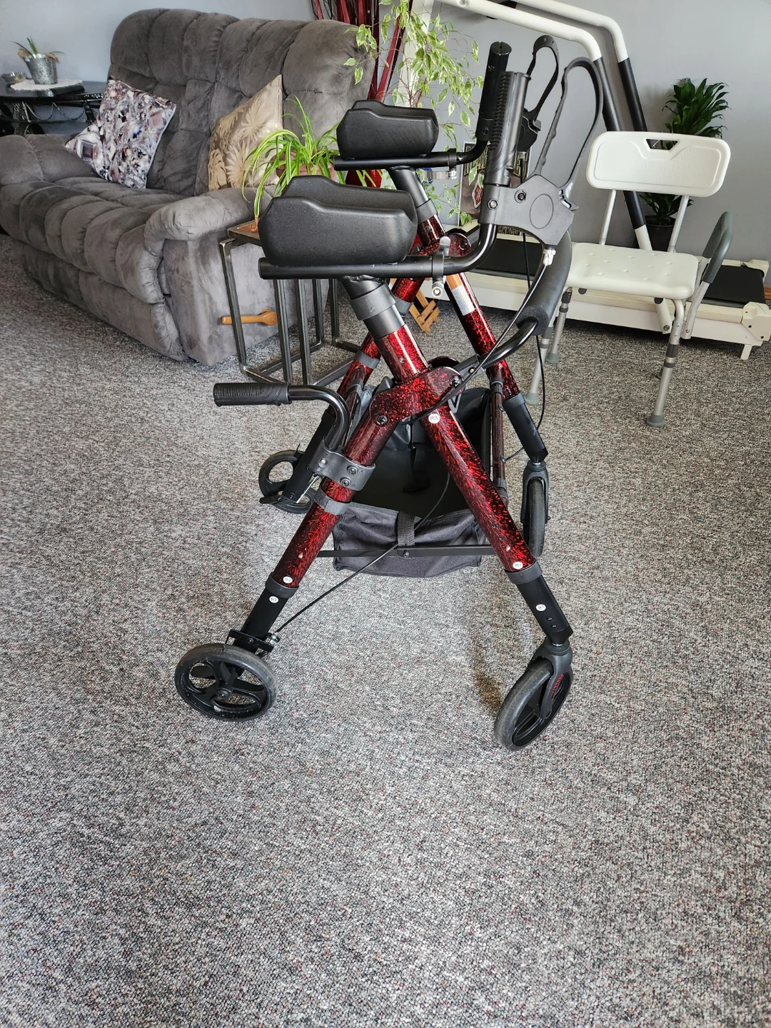 Red Rolling Walker