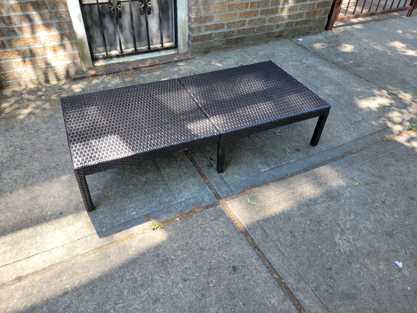 Dark Wicker Outside Table - photo 2