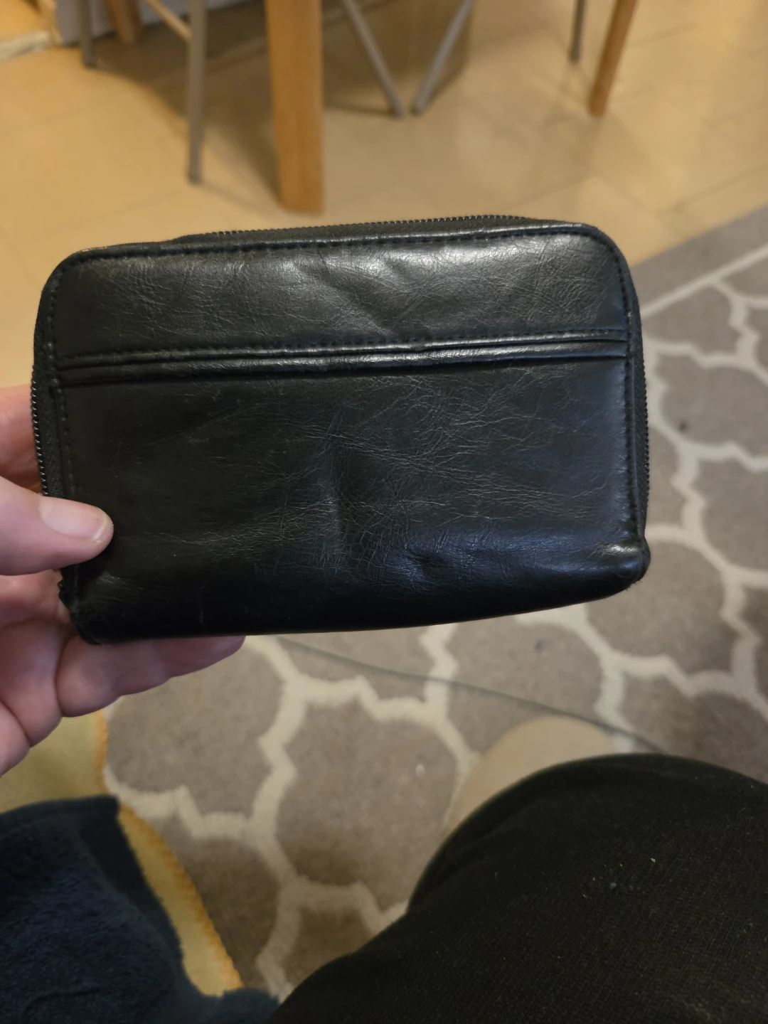 Black Zippered Wallet