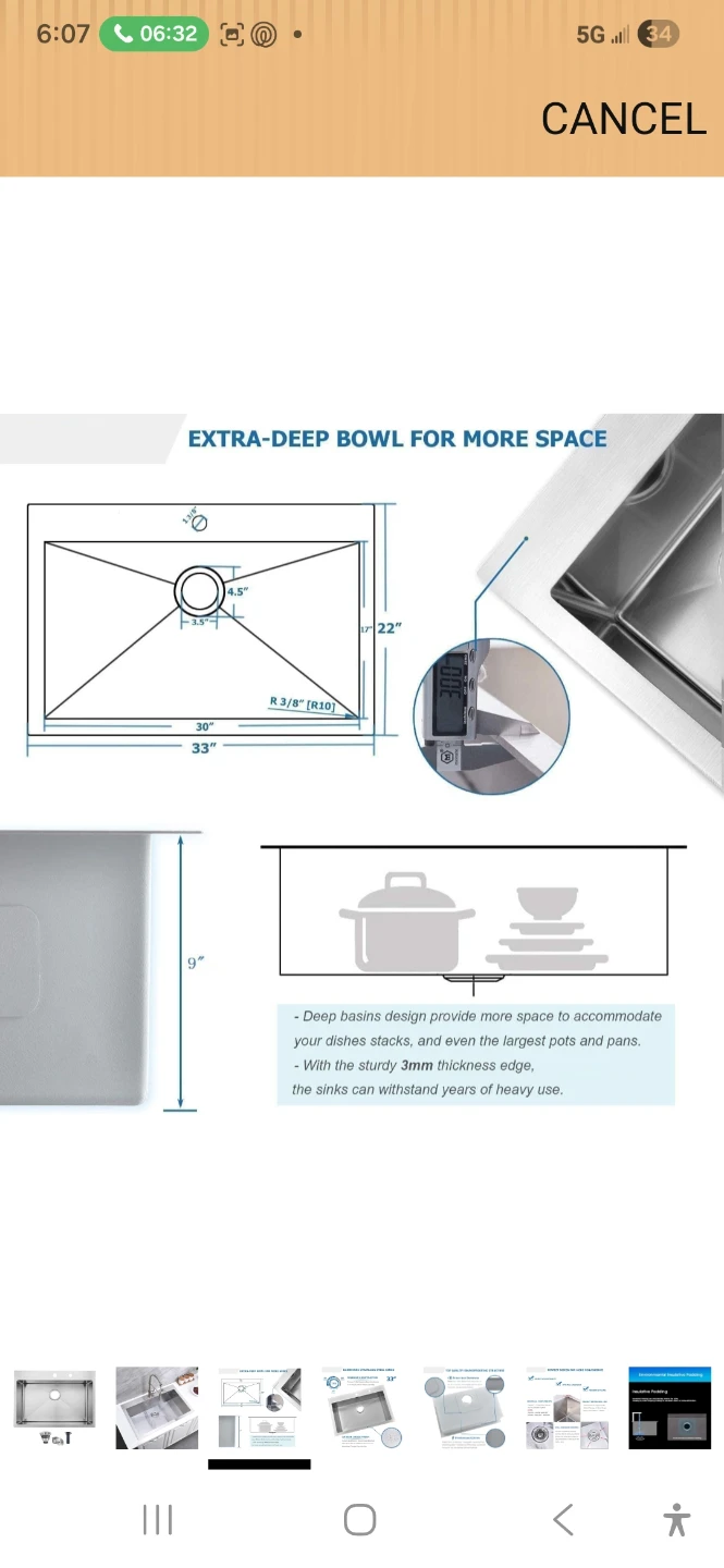 KINGO Sinks Stainless Steel Kitchen Sink - photo 4