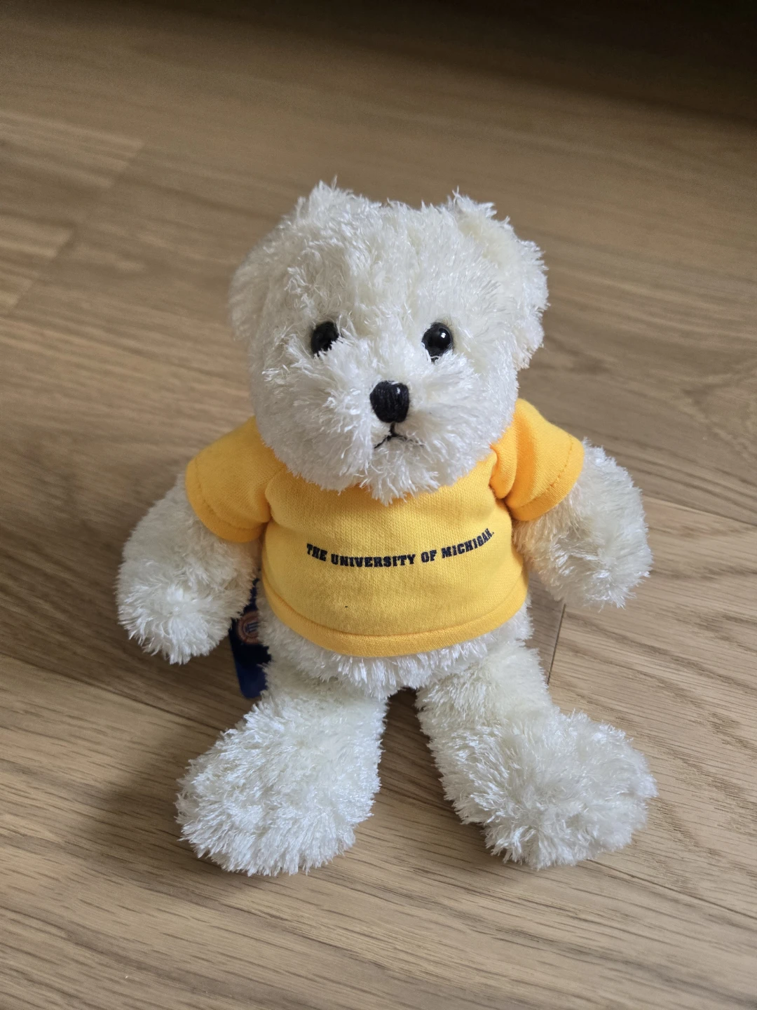 White Teddy Bear Plush Toy Doll University of Michigan