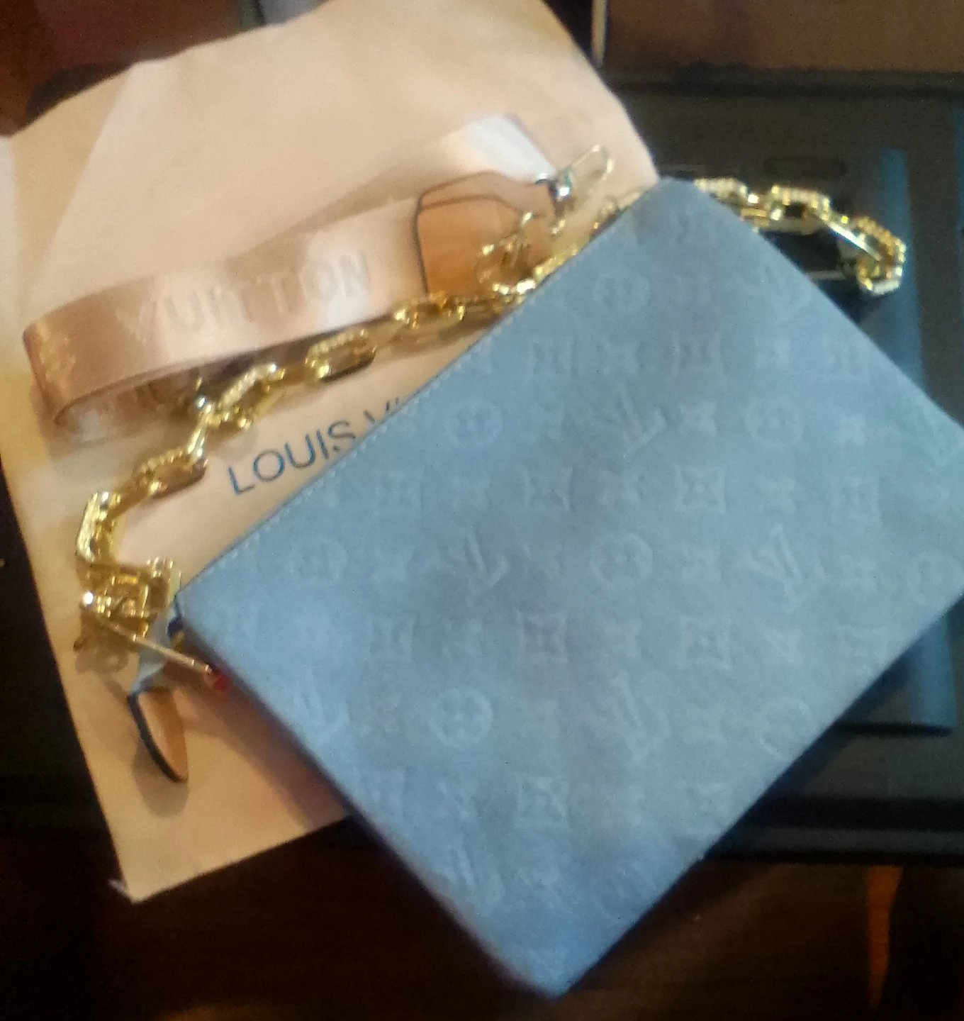 Louis Vuitton Pouch with Chain and Strap