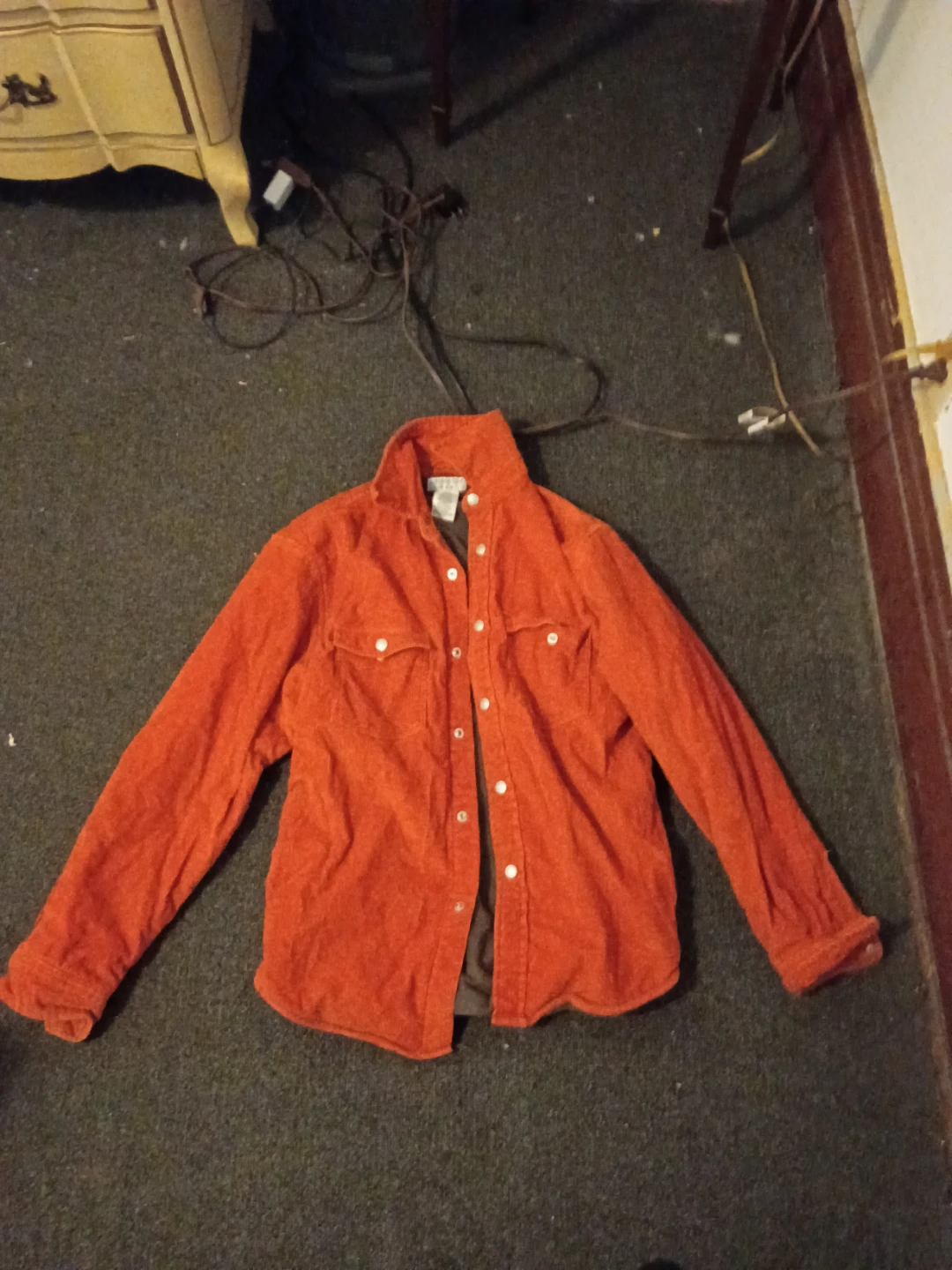Orange Button-Up Shirt