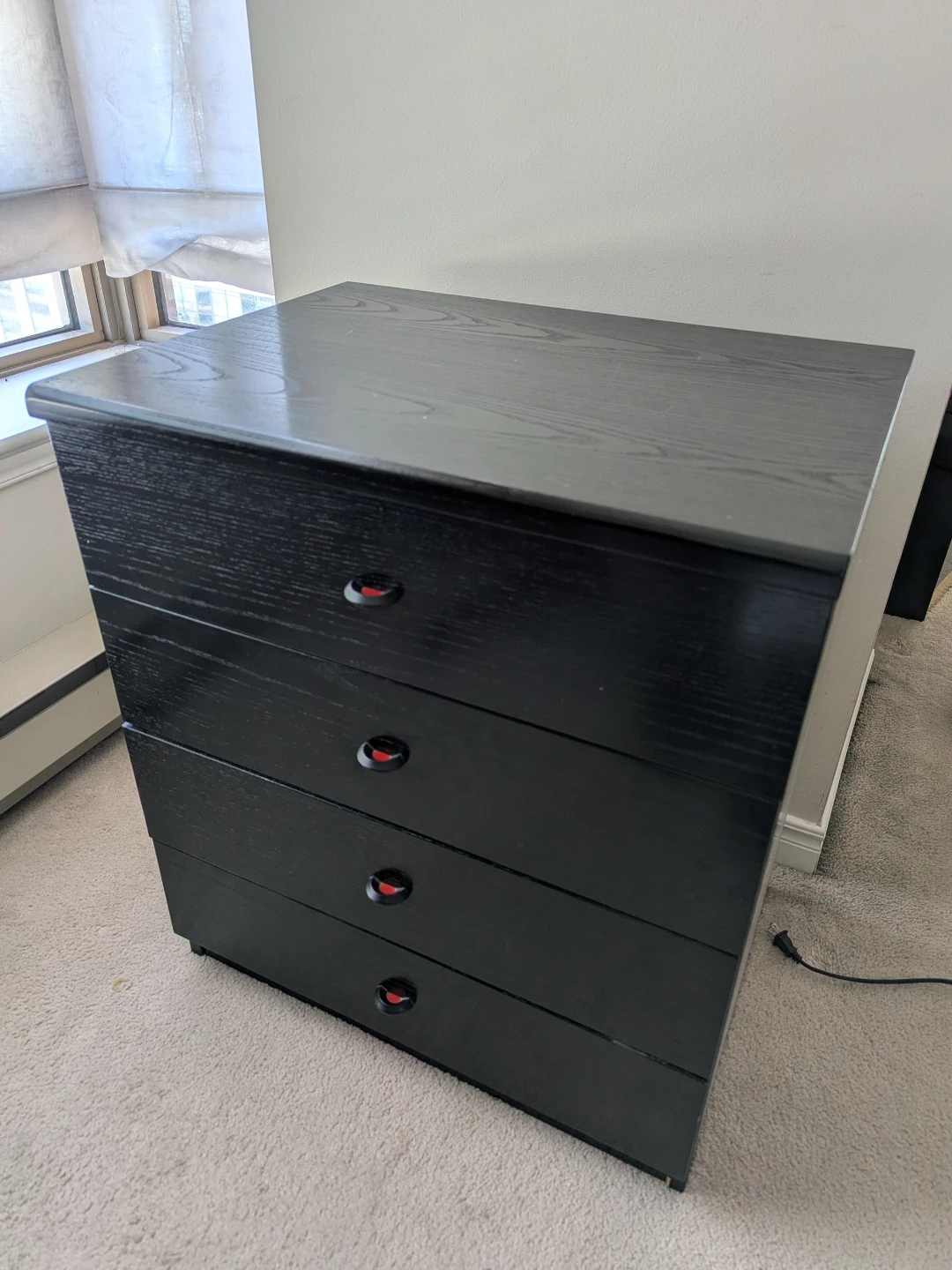 Black 4-drawer dresser