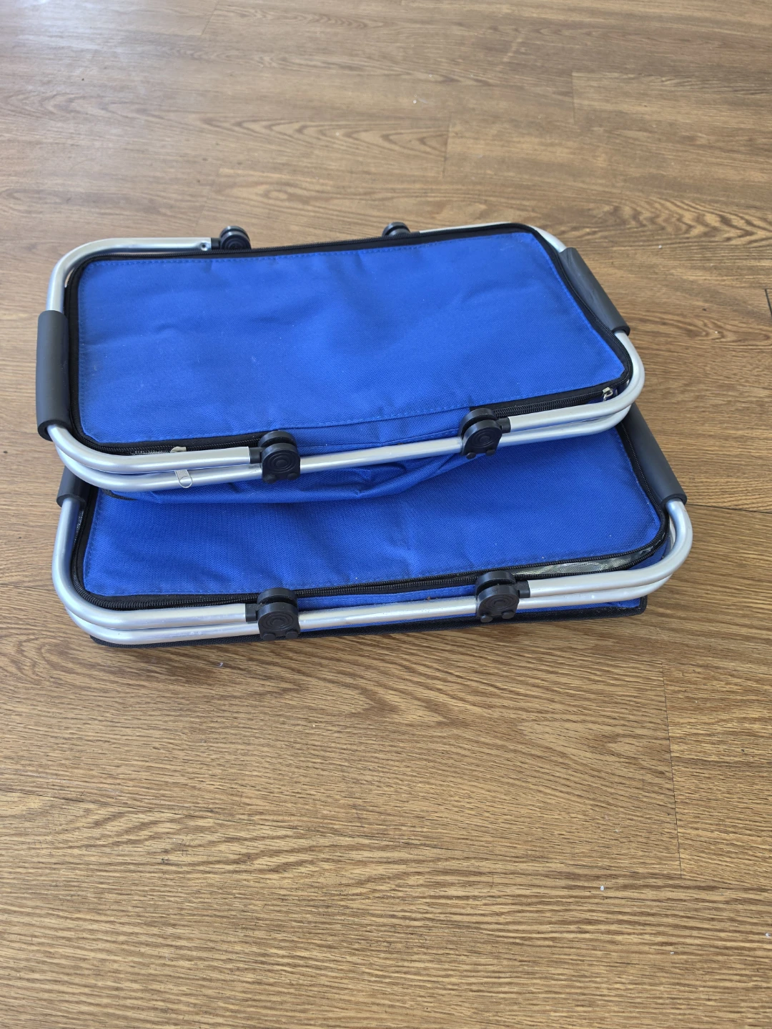 Blue Insulated Collapsible Picnic Basket