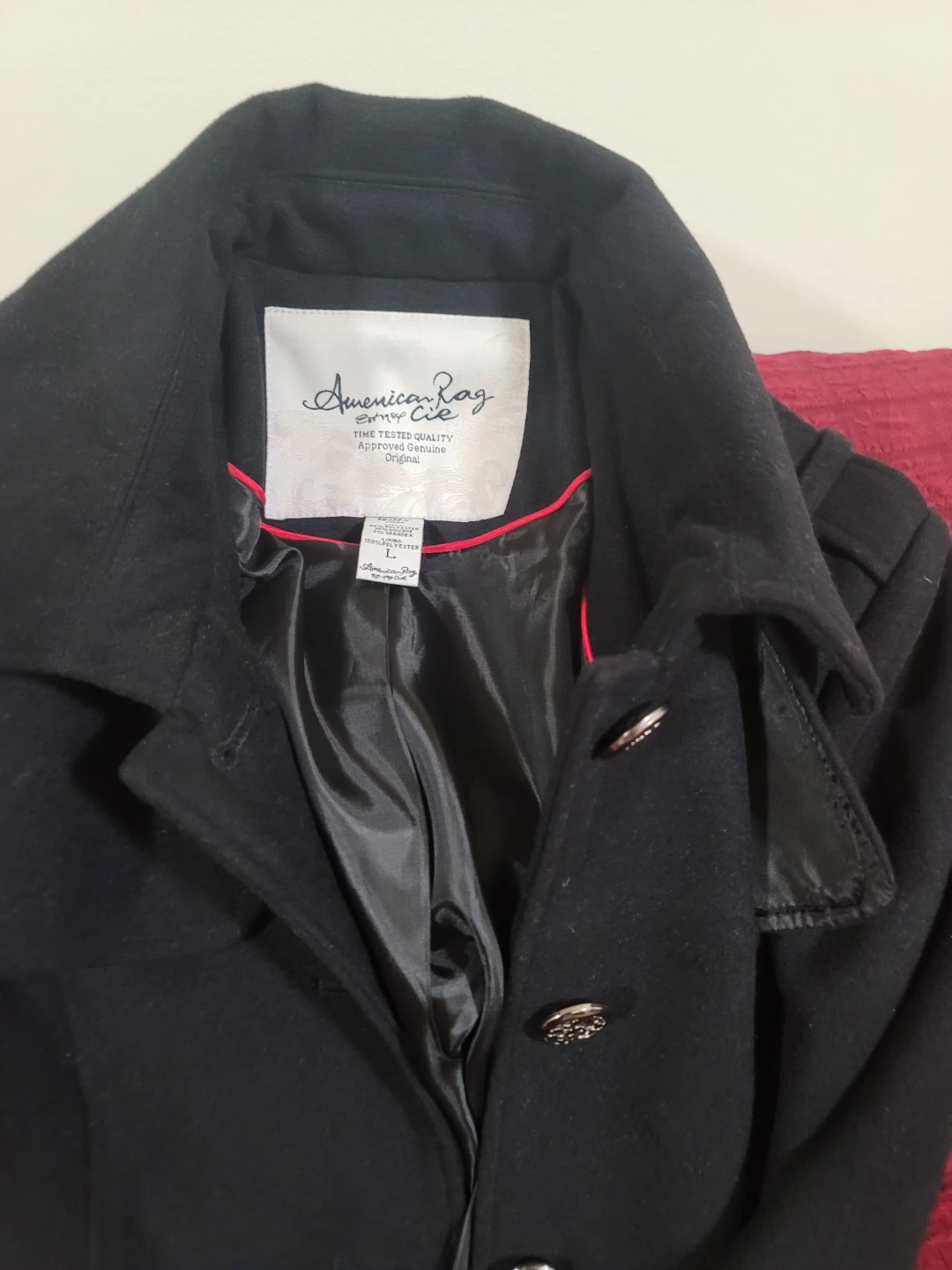 Abrigo para mujeres American Rag Coat | Color: Negro | Size: L