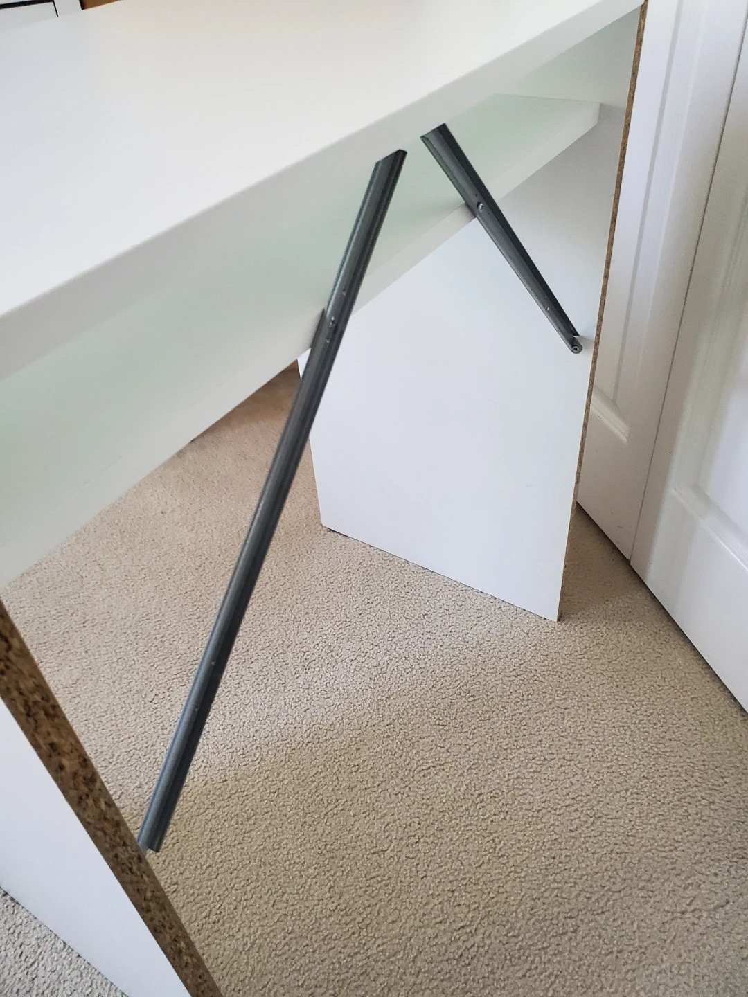 IKEA White Desk with Shelf - photo 4