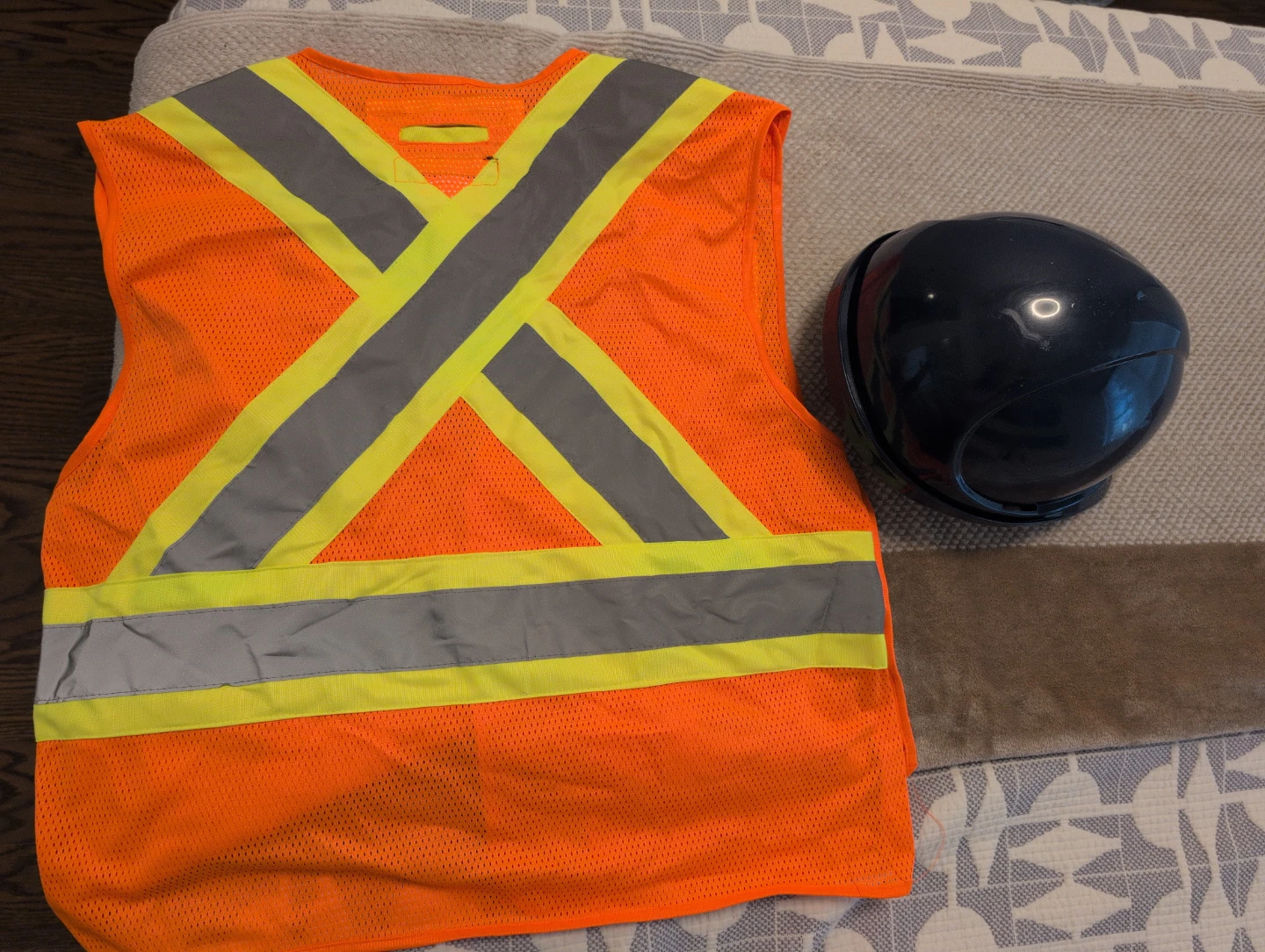 PPE- High-Visibility Safety Vest bad hard hat - photo 2