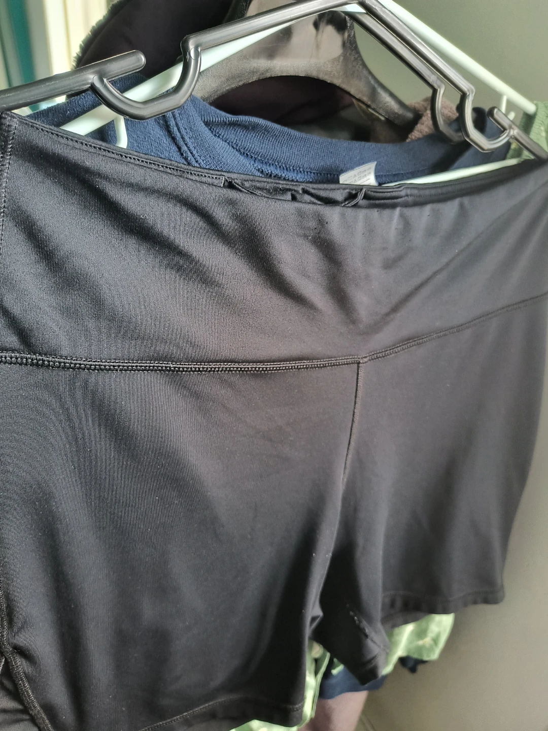 Black athletic shorts