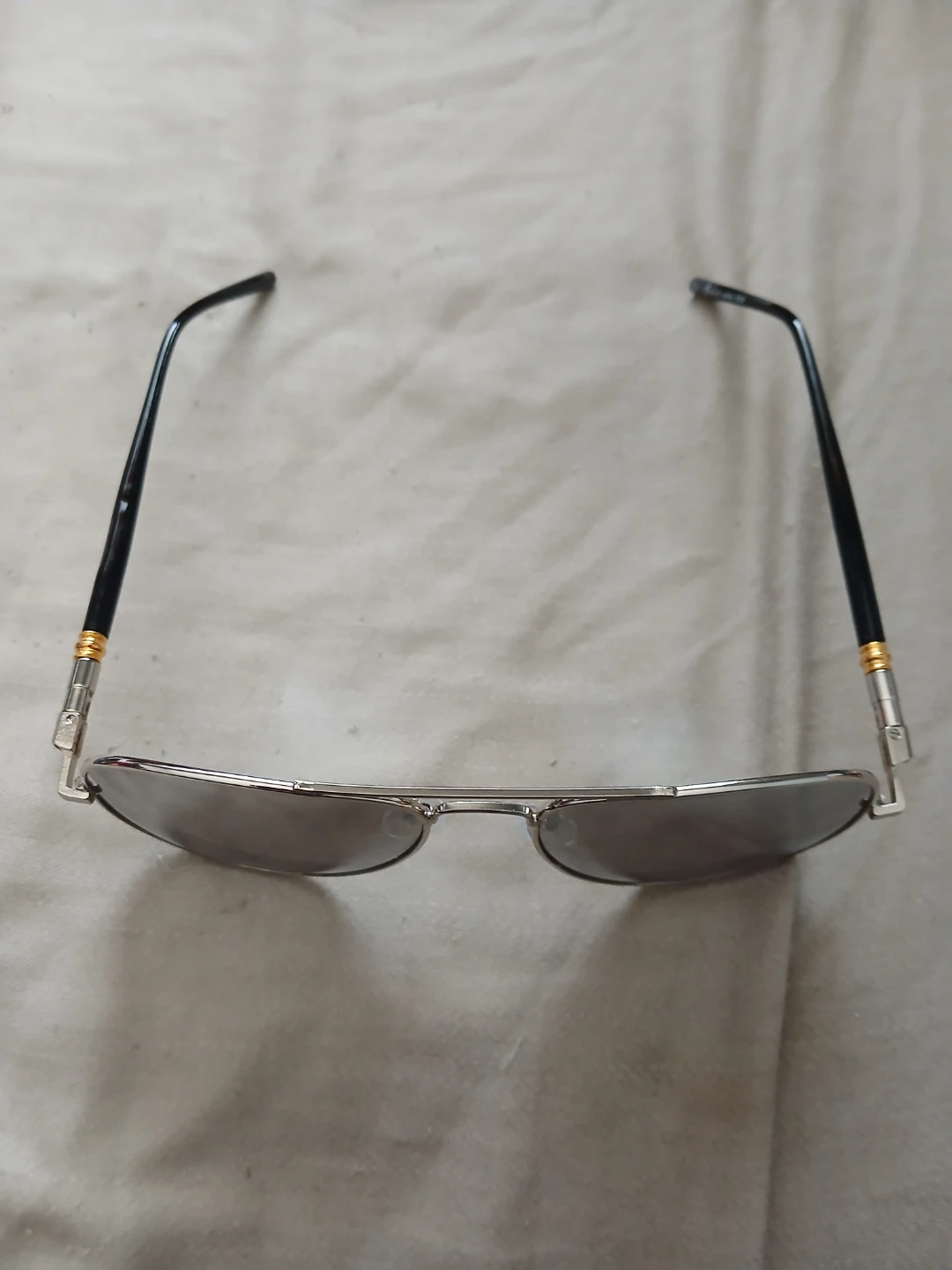 Mirror Silver Coloured Anti-Glare Aviator Sunglasses - photo 3