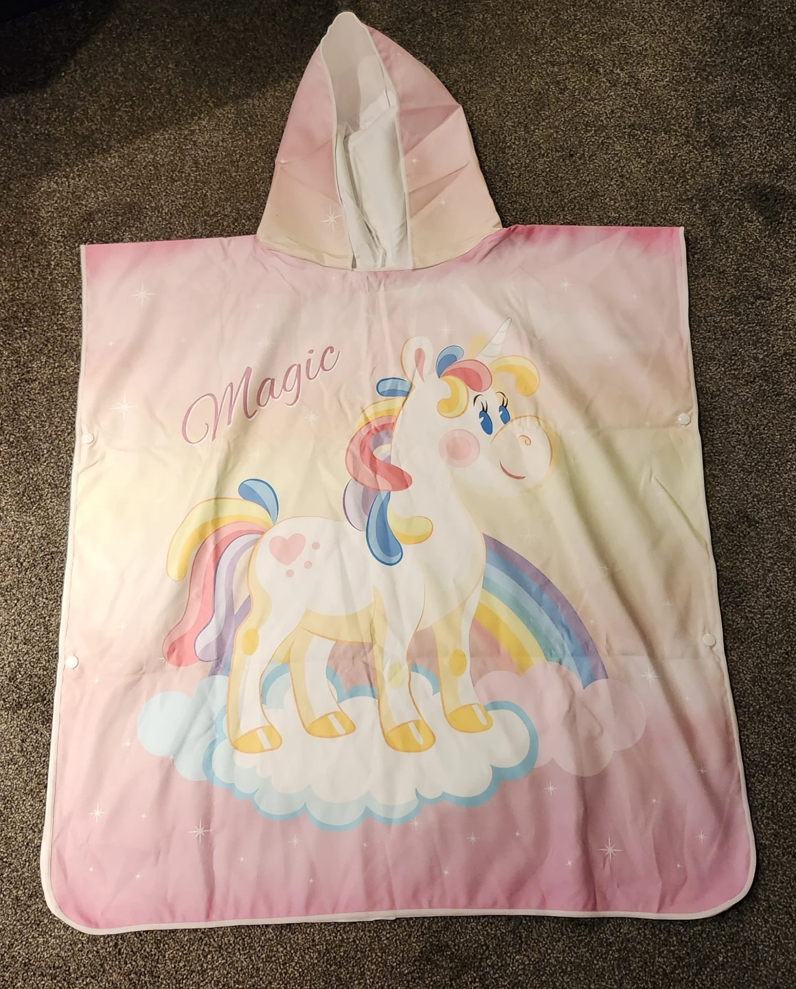 Kids Unicorn Hooded Poncho Towel