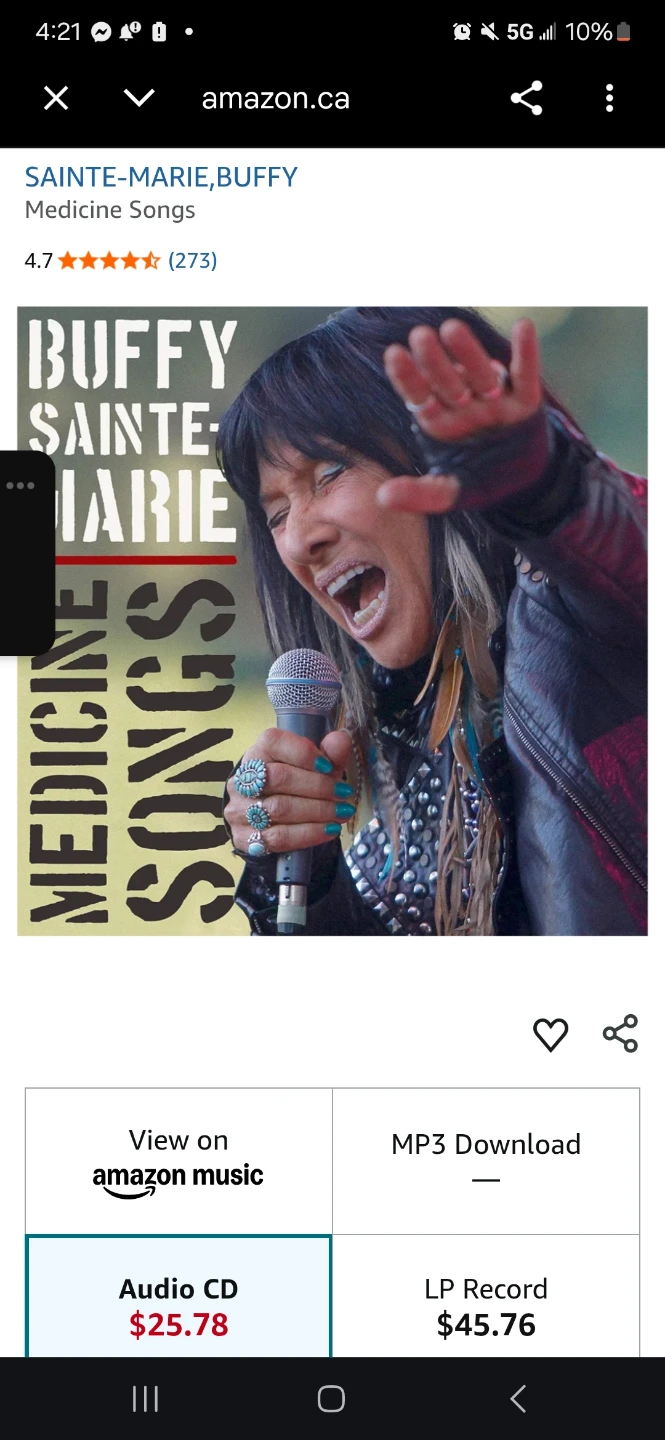SAINTE-MARIE,BUFFY Medicine Songs Last Recorded Album New Sealed - photo 3