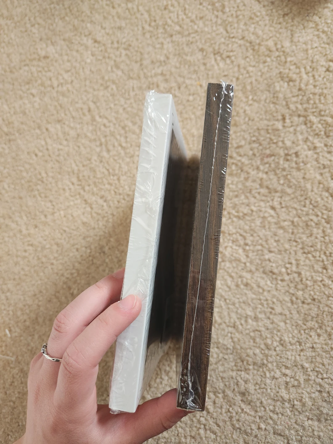 Set of 2 Picture Frames - White and Dark Wood Finish - photo 3