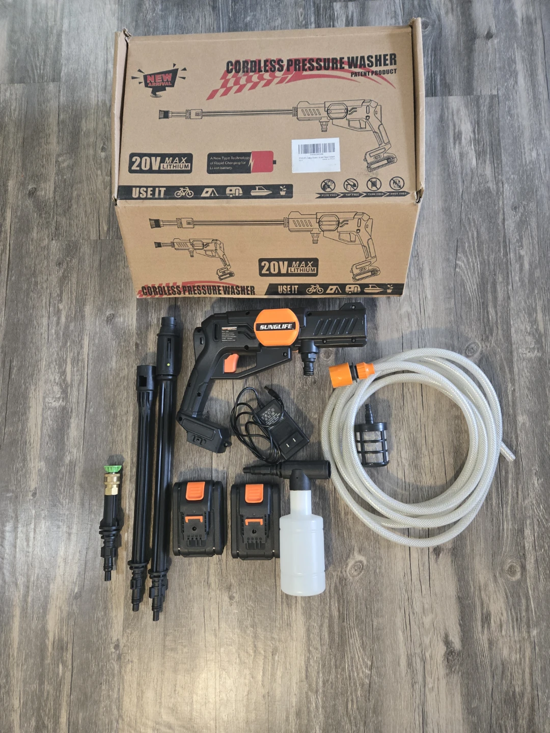 SUNGLIFE Cordless Pressure Washer 20V Max Lithium