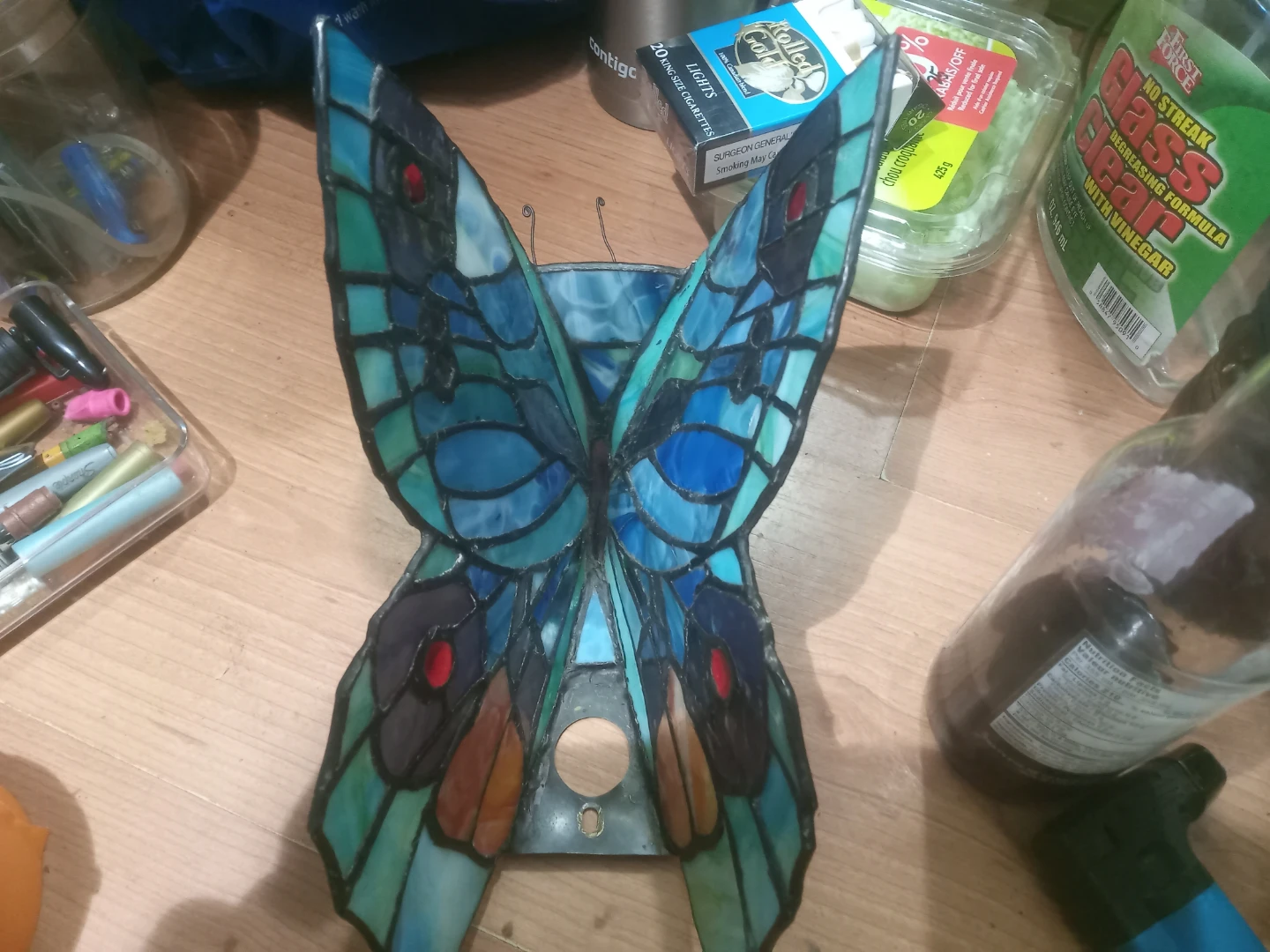 Stained Glass Butterfly Lamp Shade