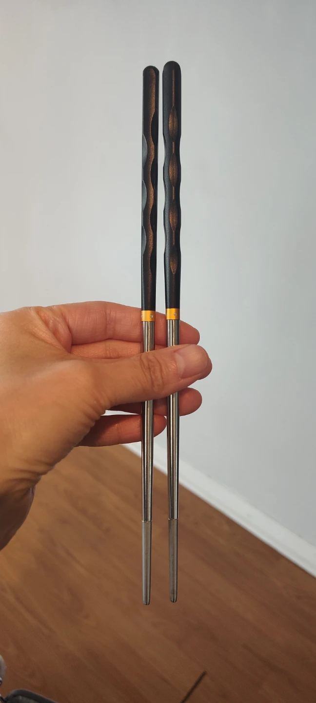 Set of 5 Pairs Stainless Steel Chopsticks - photo 2