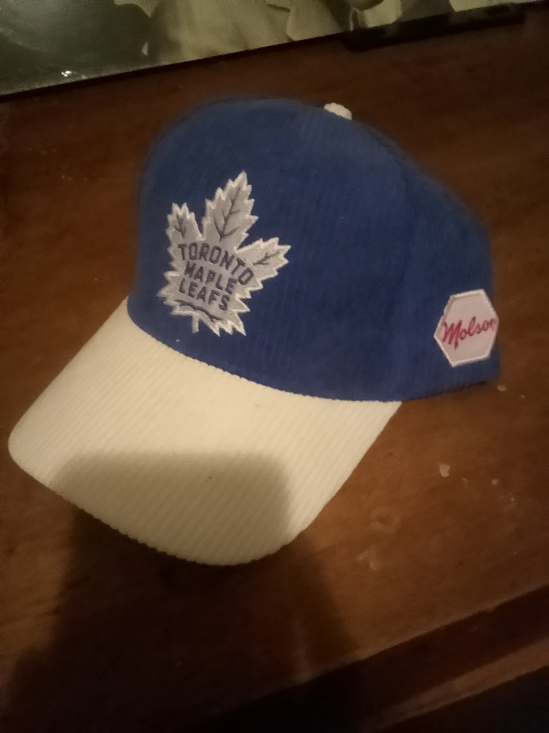 Toronto Maple Leafs Corduroy Baseball Cap with Molson Logo