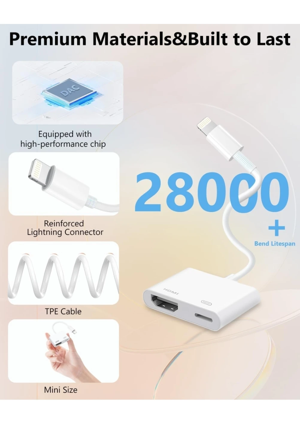 NEW [Apple MFi Certified] Lightning to HDMI Adapter - photo 2
