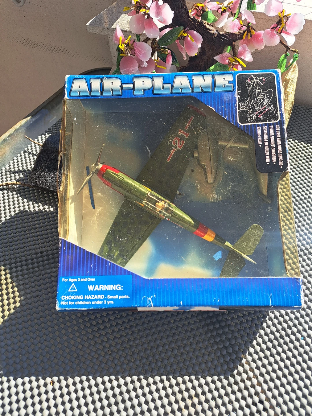Air-Plane Toy with Figures and Movable Landing Wheels