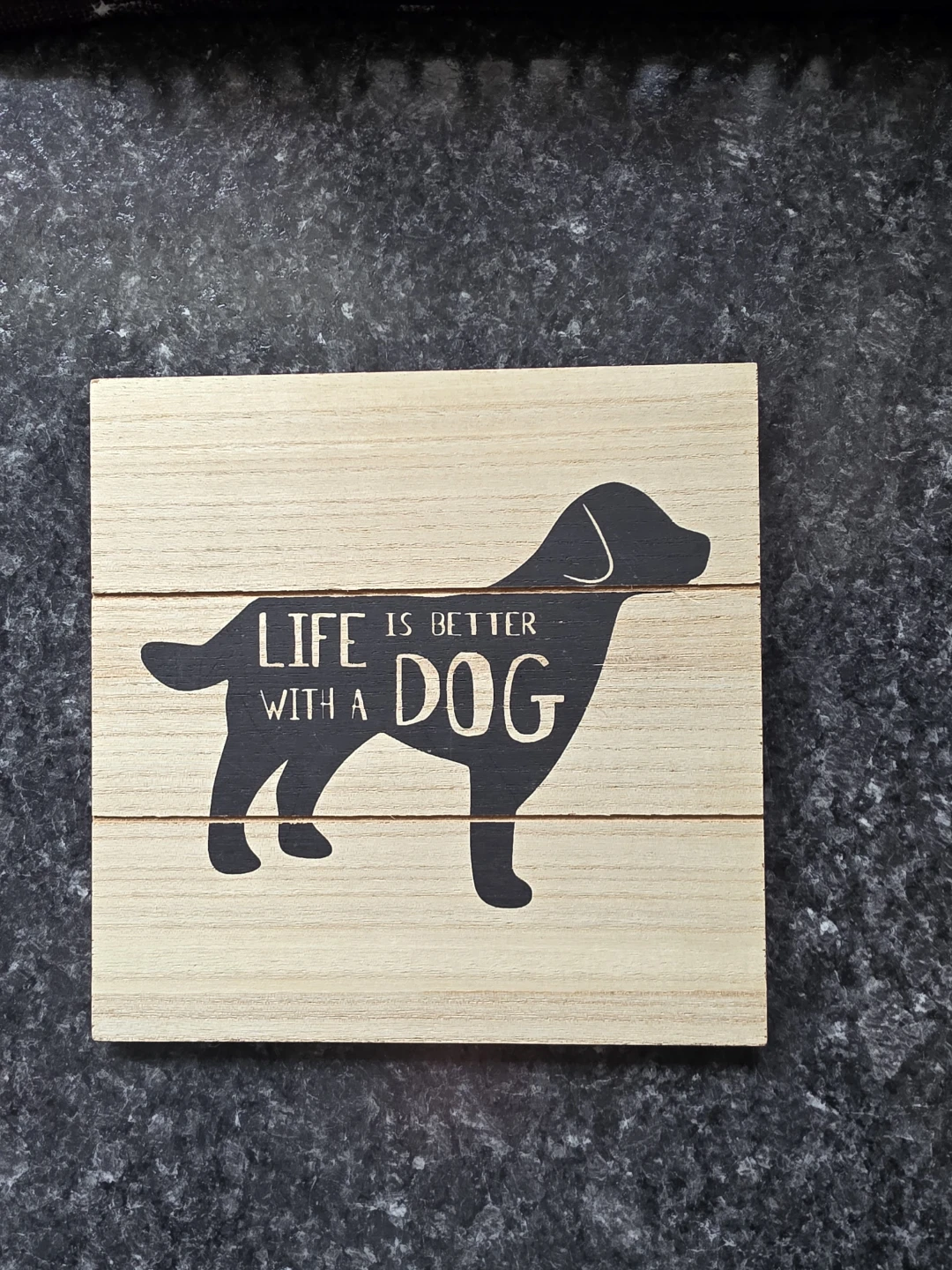 Wooden Sign "Life is Better With A Dog"