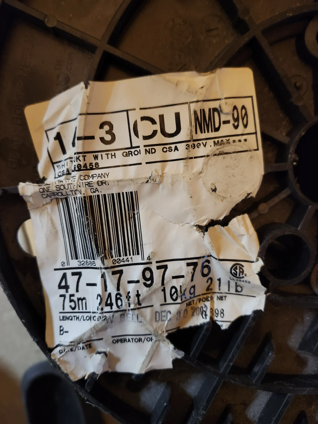Southwire 14-3 CU NMD-90 Electrical Wire - 75m - photo 2