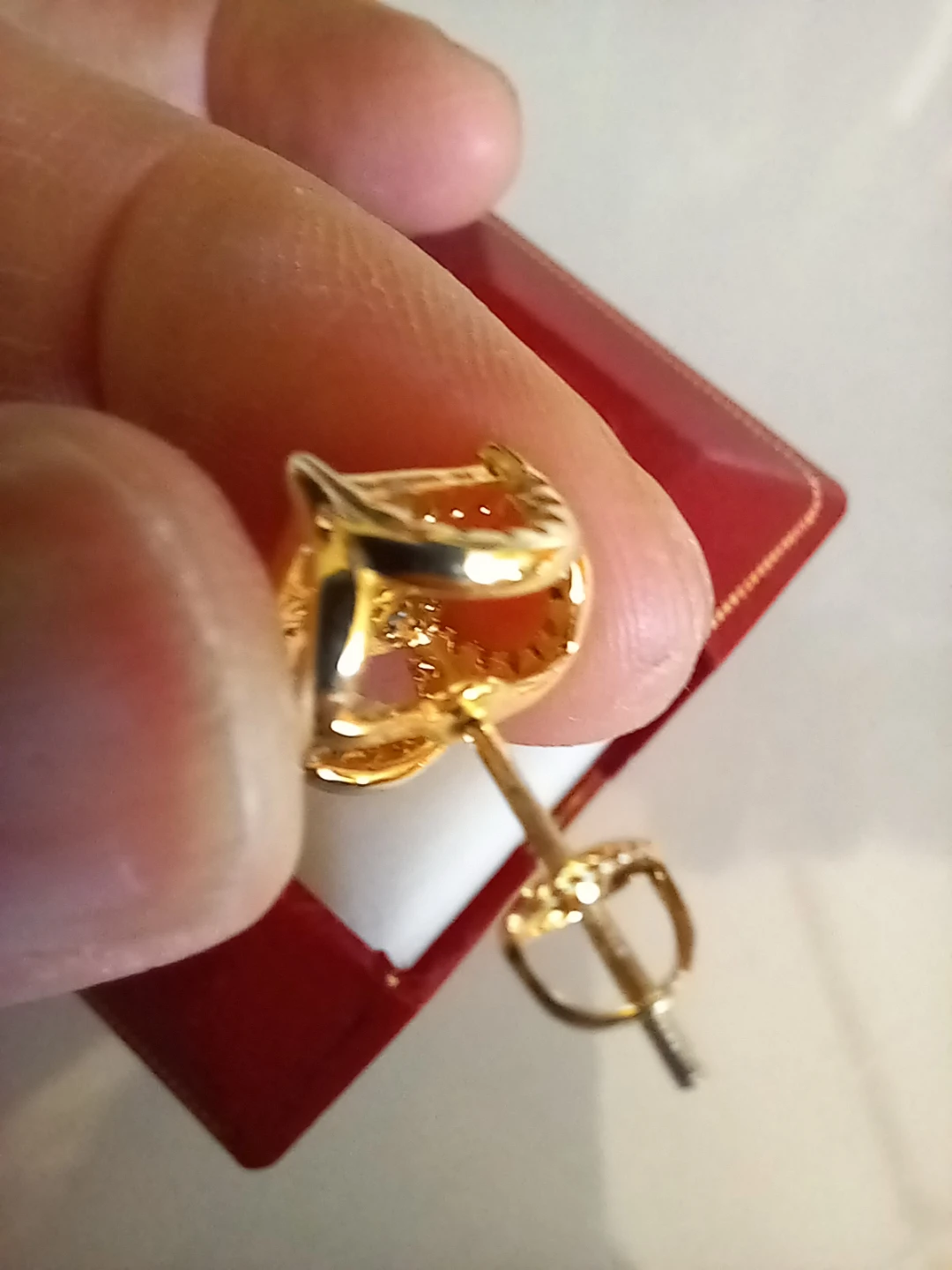Square Stud Earrings with Crystals - photo 5